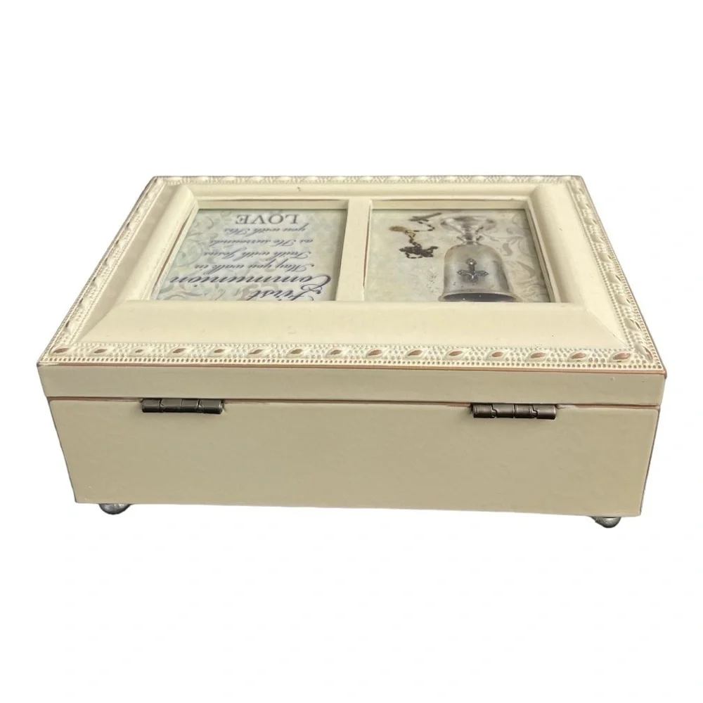 First Communion Know The Joy Ivory Music Box Plays Jesus Loves Me New